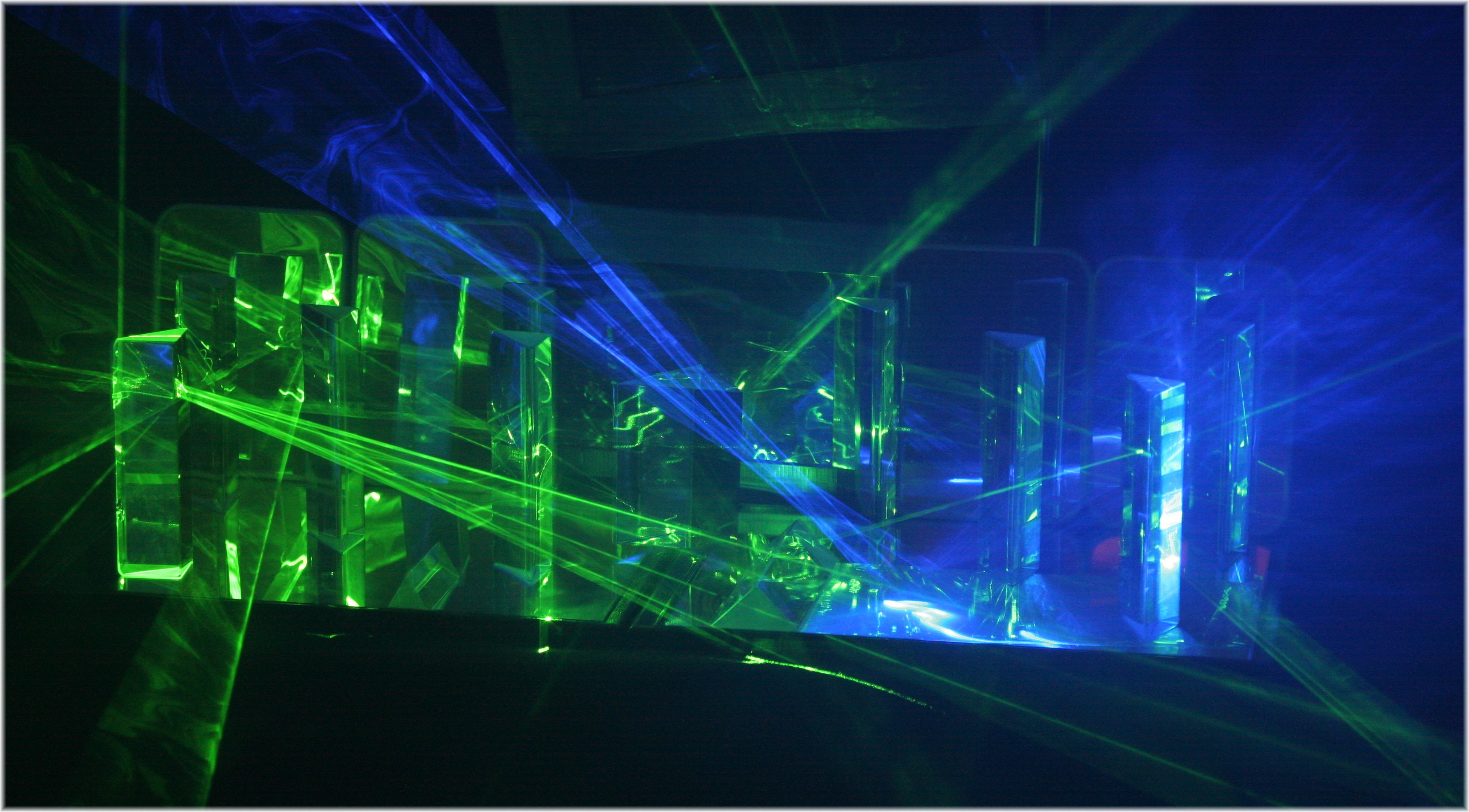 Blue and Green Lasers and multiple prisims!